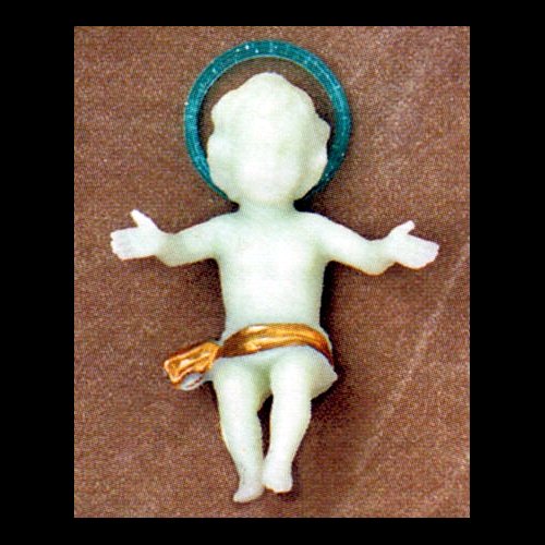 Pers. Enfant-Jésus 7.5" (19 cm) en plastique fluorescent