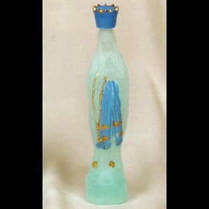 Our Lady of Lourdes Holy Water Bottle, 6.5" (16.5 cm)