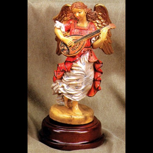 Color Resin Musical Angel, 9.5" (24 cm)