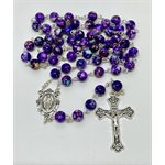 Rosary, Purple Murano glass imitation, 8 mm, Mirac.