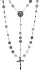 Rosary, ''St. Benedict'' Silver-Finish Beads