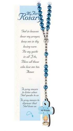 My First Rosary, for a Boy, Blue, English