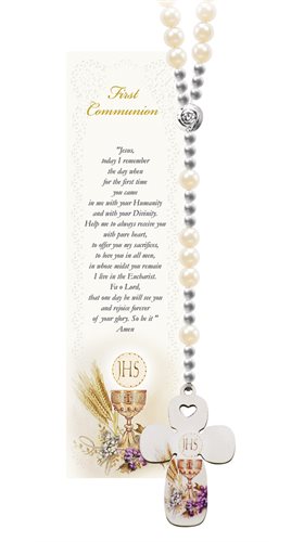 My First Communion rosary, elastic, English