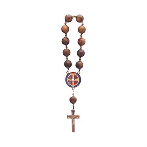 Dec,10mm, Wooden Beads, St. Benedict Cross, 5''