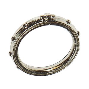 Rosary Ring, Boy-Scout, Oxidized Metal, Medium
