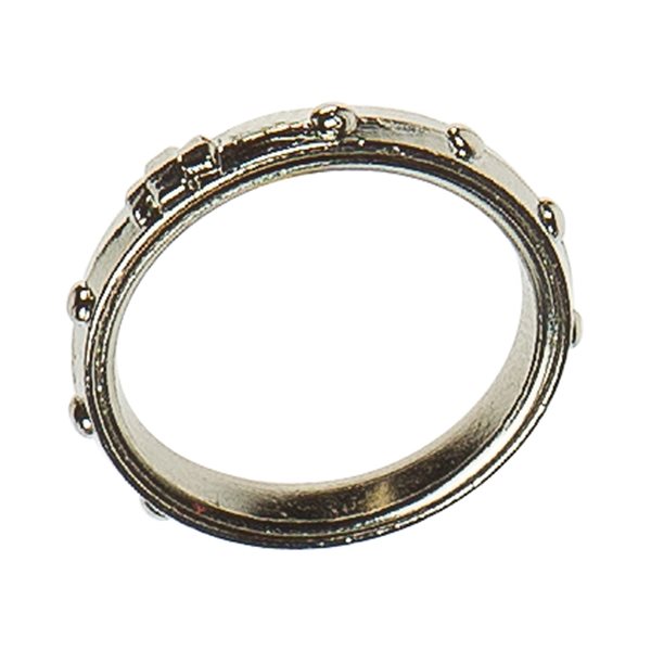 Rosary Ring, Boy-Scout, Oxidized Metal, Large