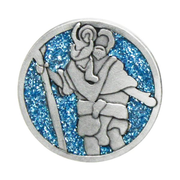 "St-Christophe" Pocket Token, Pewter, 1¼", French / ea