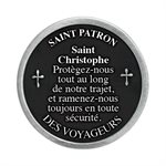 Jeton poche « Saint Christophe », étain, 3 cm, Français / un