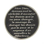 Jeton de poche Sérénité, en étain, 3 cm, Français / un