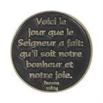Jeton de poche Une Journée à la fois, étain, 3 cm, Français