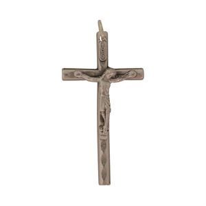 Crucifix In Oxidized Metal, 1.75" (4.4 cm)
