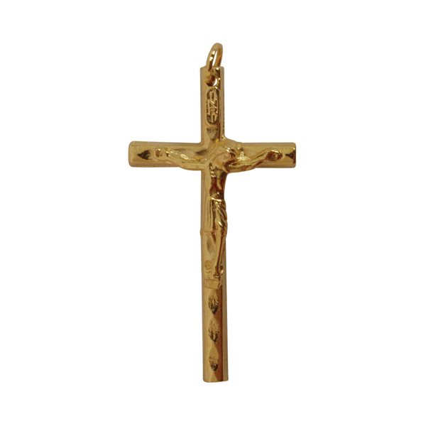 Crucifix In Gilt Metal, 1.75" (4.4 cm)