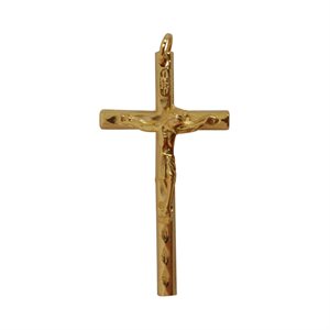 Crucifix In Gilt Metal, 1.75" (4.4 cm)