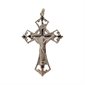 Crucifix In Silver-Plated Metal, 1.75" (4.4 cm)