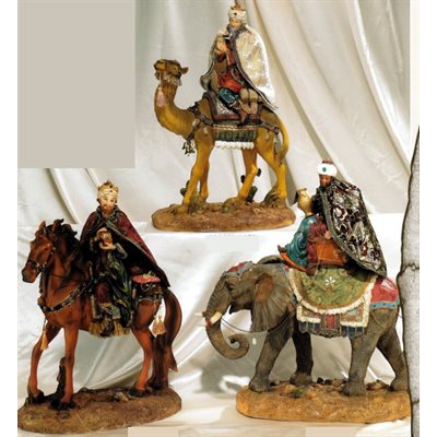 ResinThree Kings figures With Animals 22" (56 cm)
