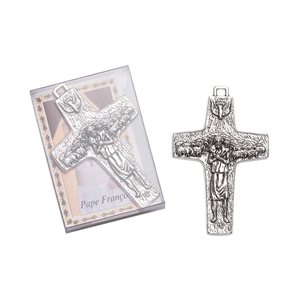 'Pope Francis'' Silver-Finish Cross, 2''