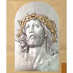 Plaque Ecce Homo 5" x 7" (13 x 18 cm) Argent Sterling 925