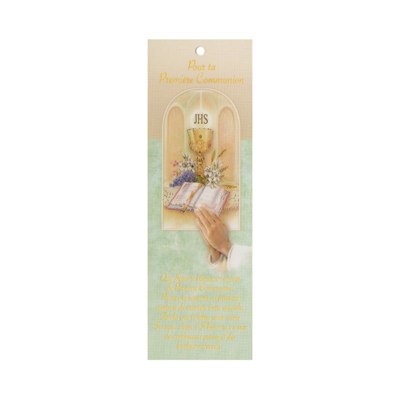 Communion Bookmark w / Prayer, 7", French