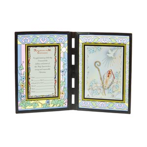 Stained Glass Plaque for Confirmation, 5" x 7", English