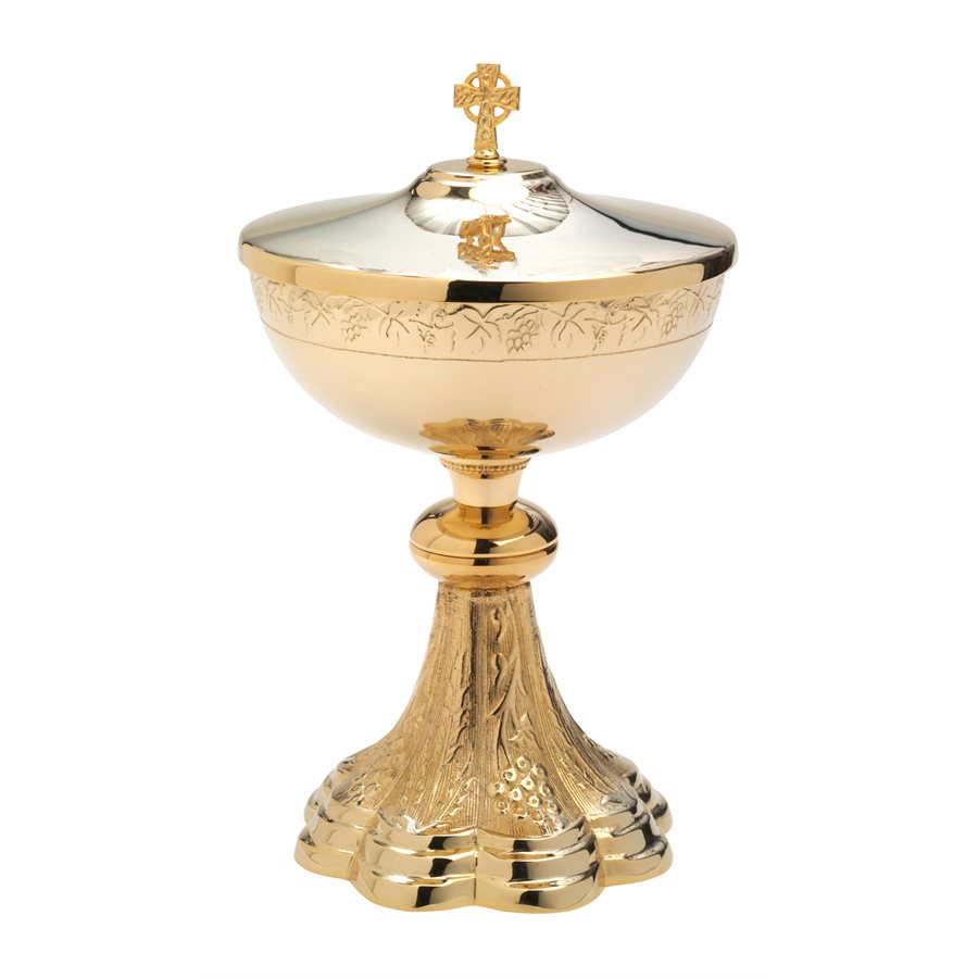 Gold Plated brass Ciborium 9 1 / 2" (24 cm)