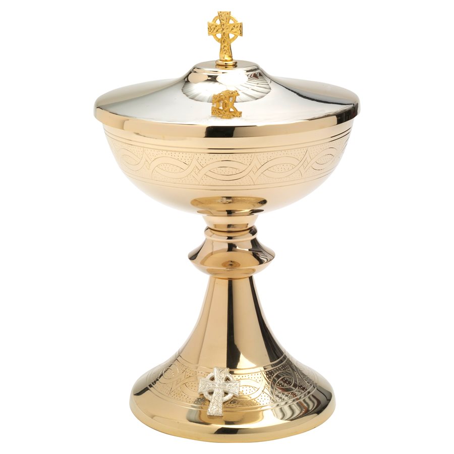 Gold Plated Brass Ciborium 9" (23 cm)