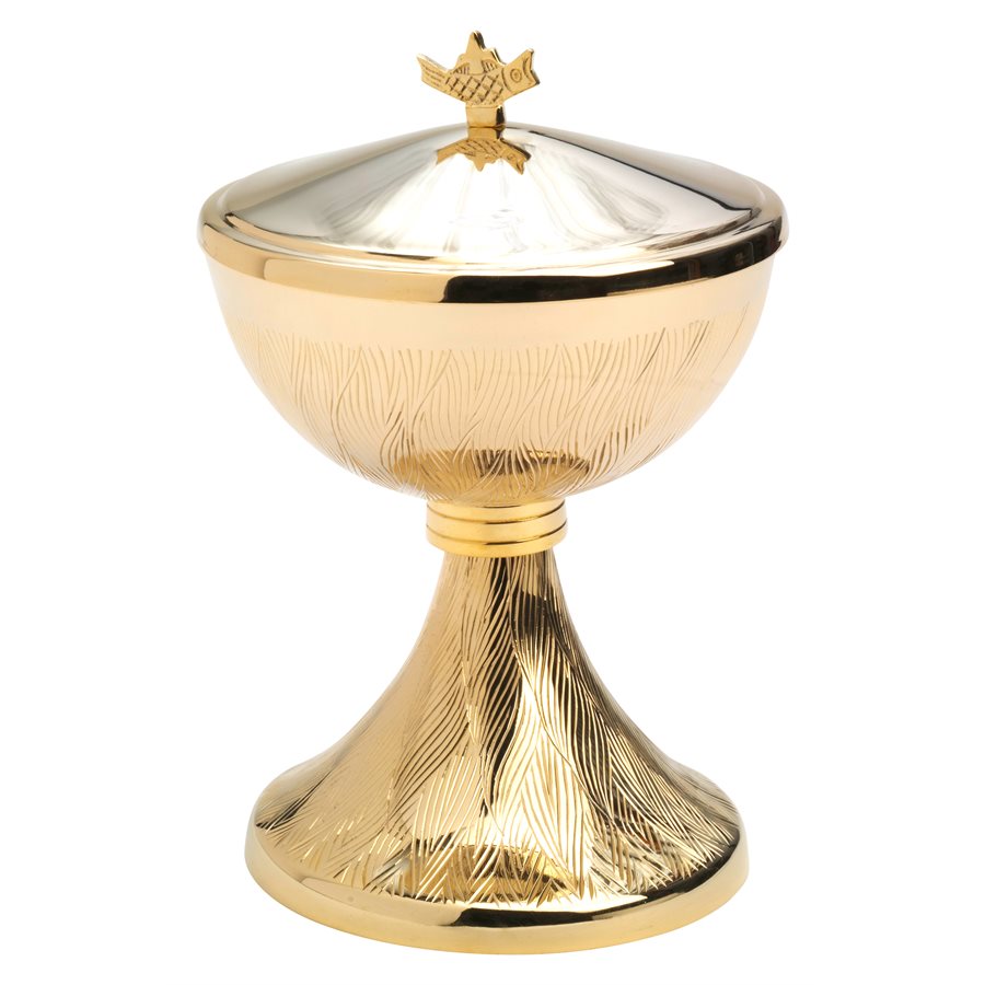 Gold Plated Brass Ciborium 7" (17 cm)