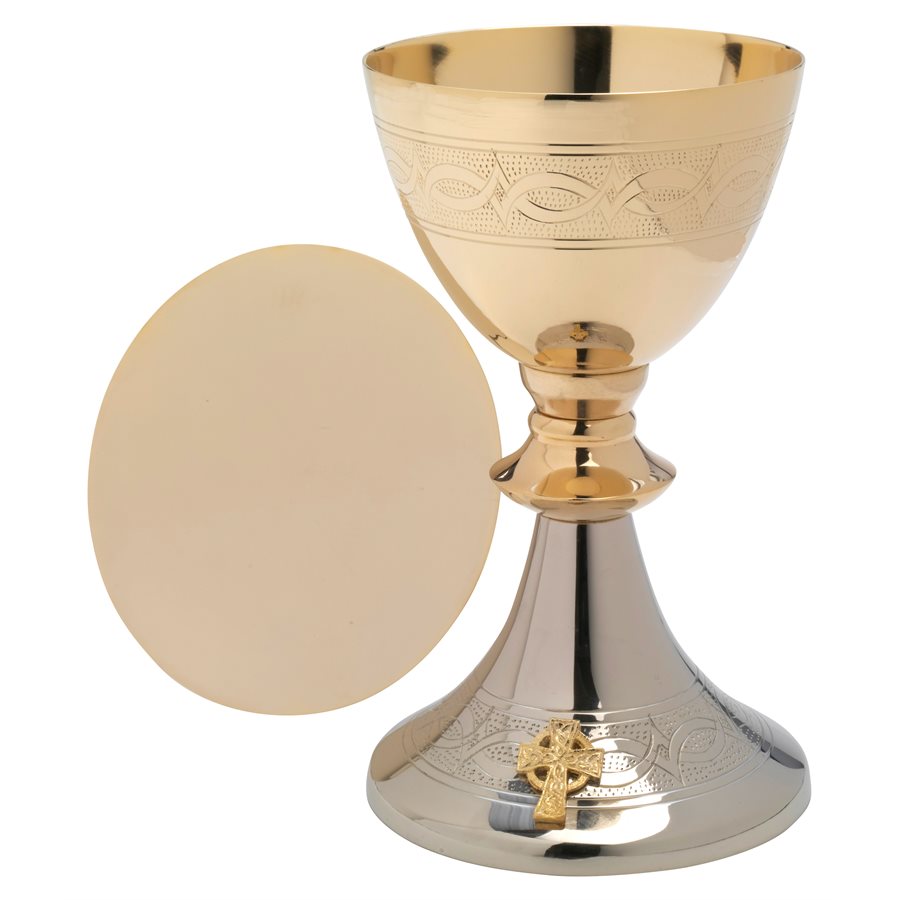 Bicolor Chalice and Paten 8" (20 cm)