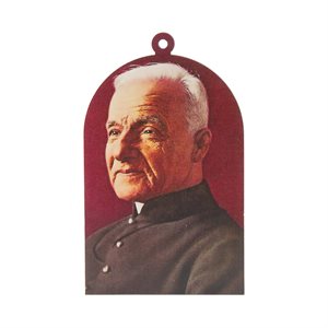 St Brother André Wooden Plaque, 2¾" x 4", French