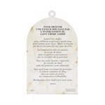St Brother André Wooden Plaque, 2¾" x 4", French