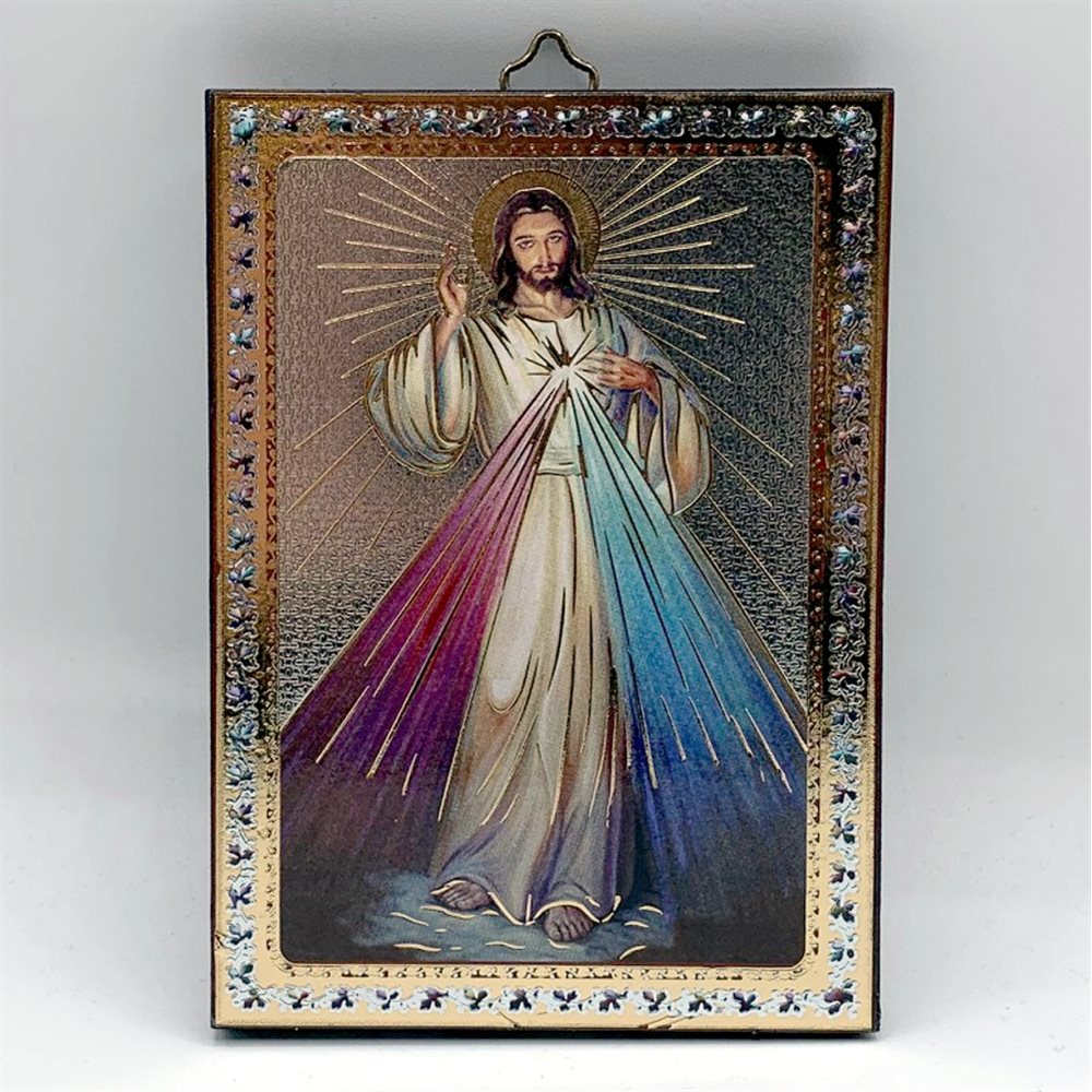 Plaque Divine Mercy, 4" x 5.5" (10 x 14 cm)