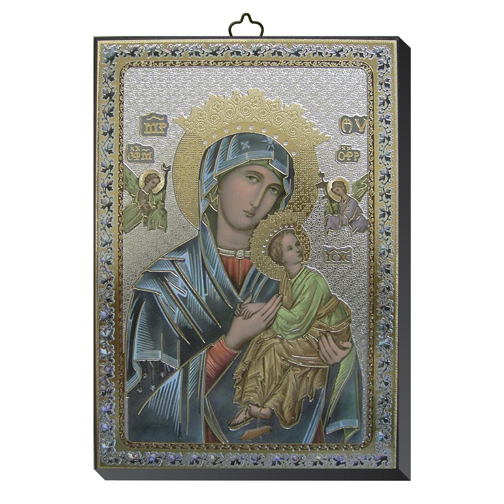 Plaque Our Lady of Perpetual Help, 4" x 5.5" (10 x 14 cm)