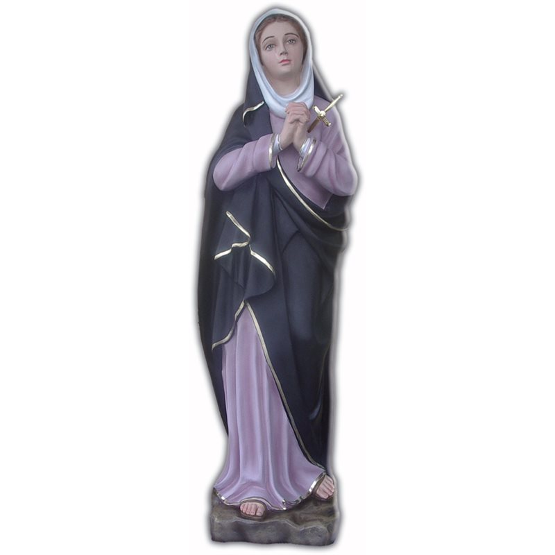 Statue ext. N.D. Sept Douleurs 32" (80 cm) en FDV Couleur