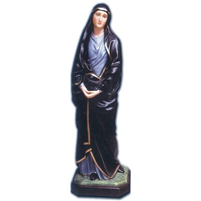 Our Lady of Mount Carmel Fiberglass Outdoor Statue, 33.5"
