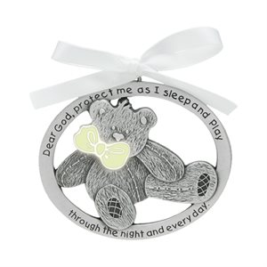 Pewter Luminous "Ourson" Medal, 2½" x 2", French