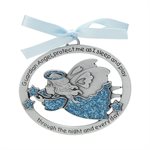 Pewter Blue "Ange" Medal, 2½" x 2", French