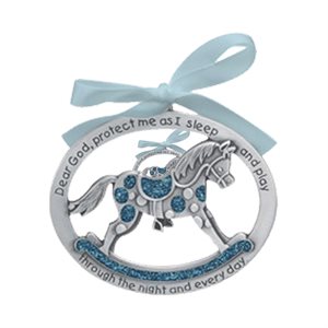 Pewter Blue "Horse" Medal, 2½" x 2", English