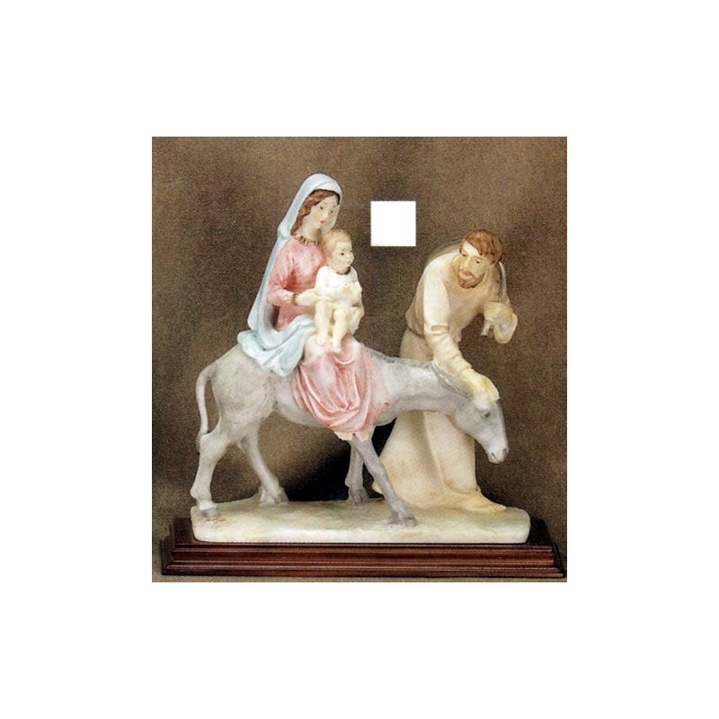 Flight to Egypt Color Marble Statue, 9.5" (24 cm)