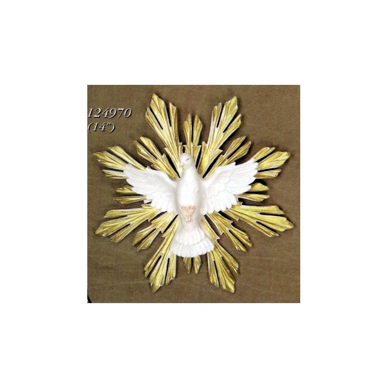 Star with Dove Color Marble Wall Plaque, 14" (35.5 cm)