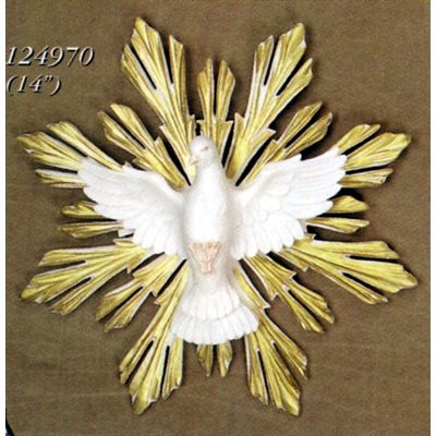 Star with Dove Color Marble Wall Plaque, 14" (35.5 cm)