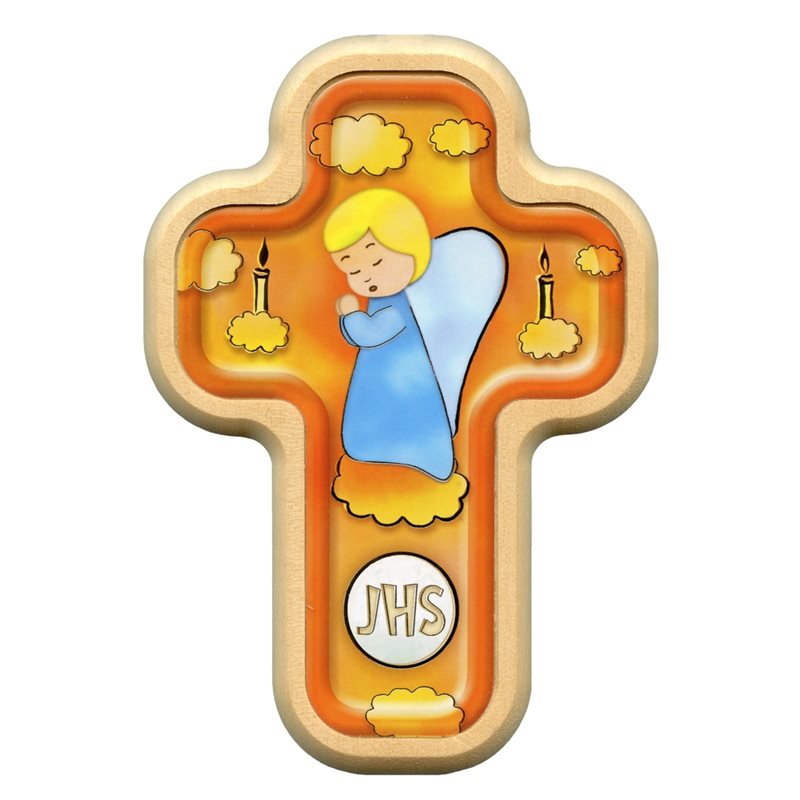 Wood First Communion Cross for Boy 4'' x 6'' (10 x 15 cm)