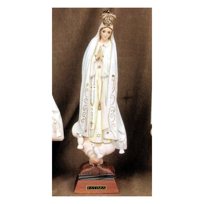 Statue N.D. Fatima 15.5" (39.5 cm) en plastique de couleur