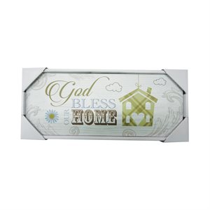 'Home'' Wooden Plaque, 10" x 4", English