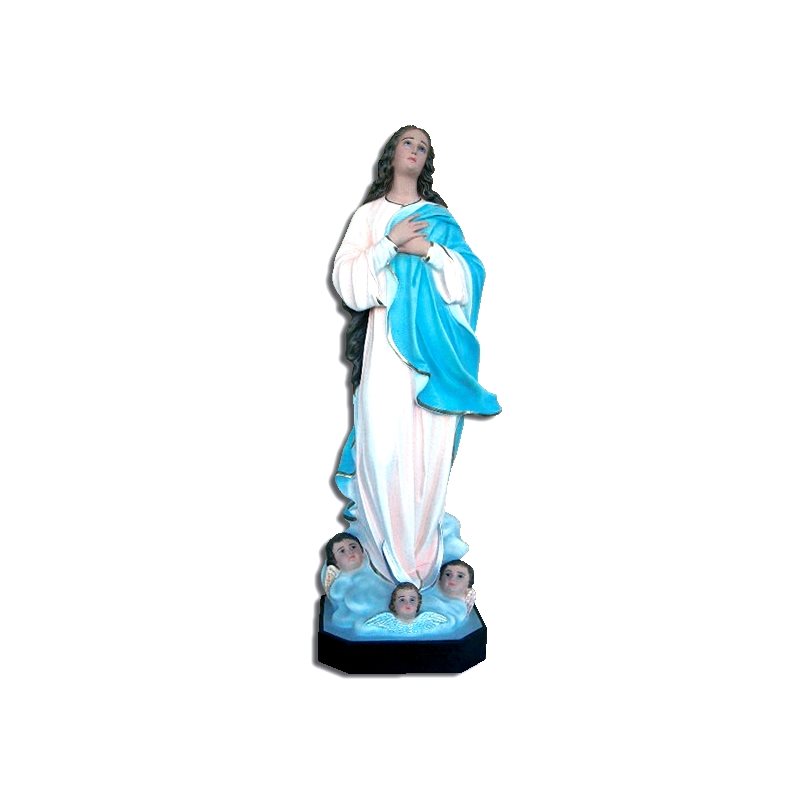 Our Lady of Assumption Color Fiberglass Outdoor Statue, 41"