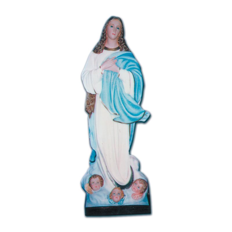 Our Lady of Assumption Color Fiberglass Outdoor Statue, 61"