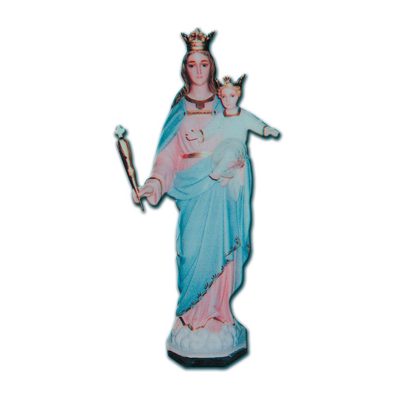 Maria Ausiliatrice Color Fiberglass Outdoor Statue, 41"