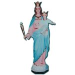 Maria Ausiliatrice Color Fiberglass Outdoor Statue, 41"