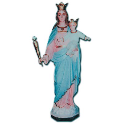 Maria Ausiliatrice Color Fiberglass Outdoor Statue, 41"