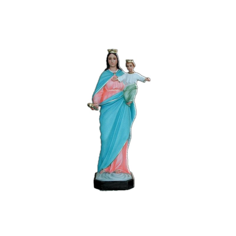 Maria Ausiliatrice Color Fiberglass Outdoor Statue, 25.5"