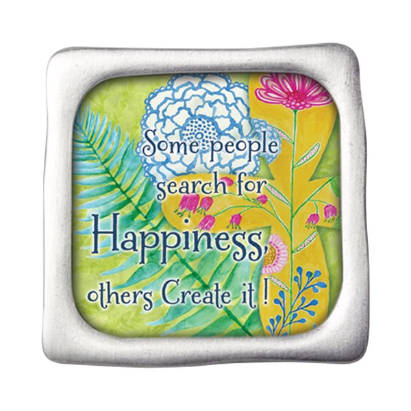 'Happiness'' Inspir. Fridge Magnet, 1¾'', English