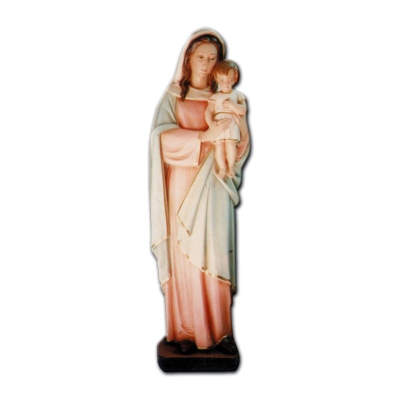 Madonna and Child Color Fiberglass Outdoor Statue, 57"